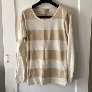 Gold and cream stripped sweater